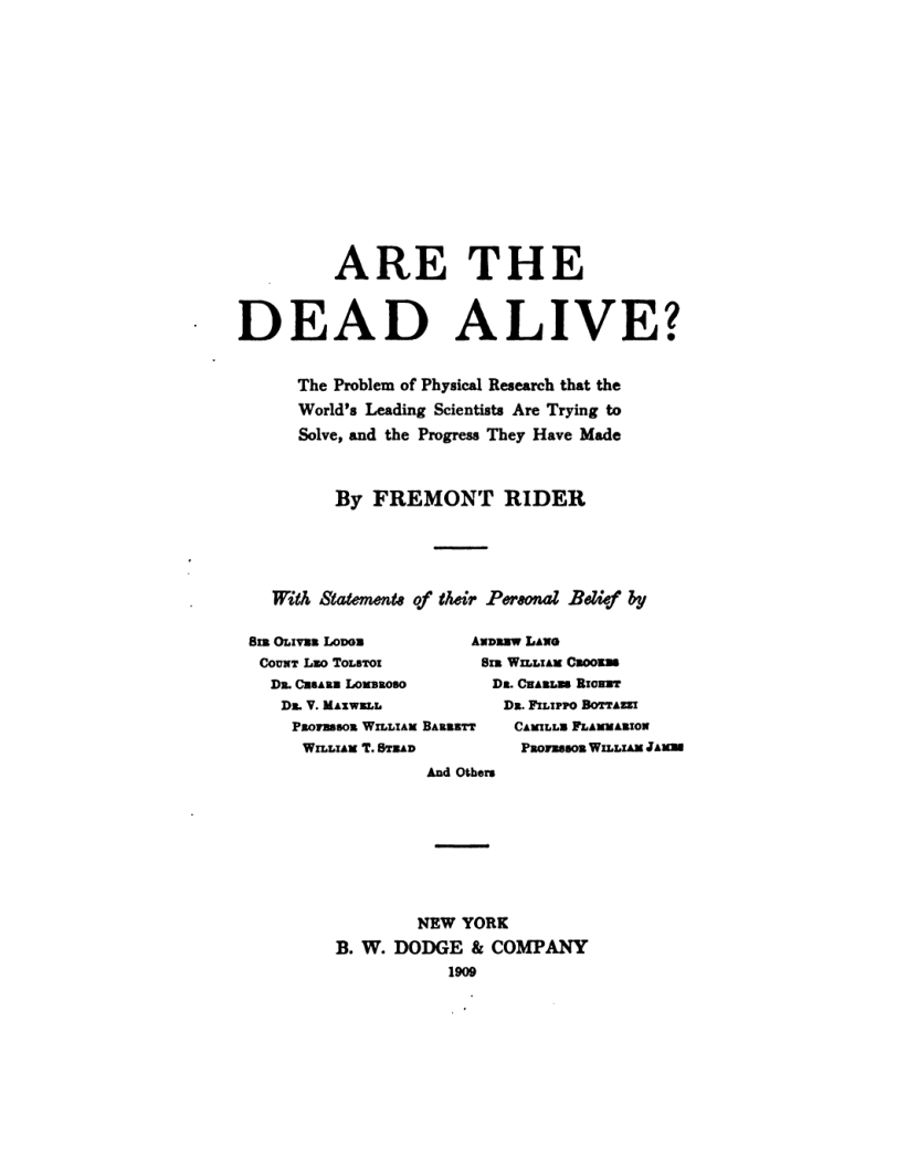Are The Dead Alive - F Rider cover