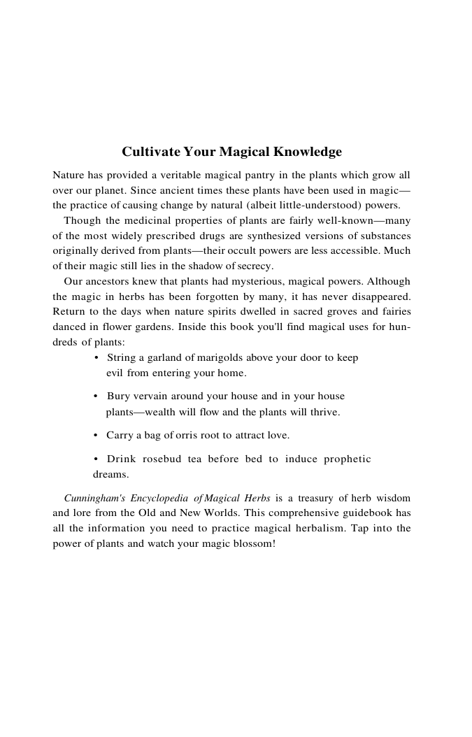 Encyclopedia of Magical Herbs by Scott Cunningham cover