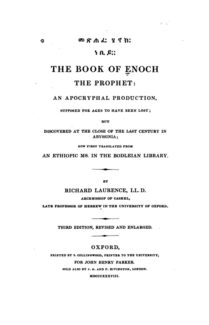 The Book of Enoch Supposed for Ages to Have Been Lost cover