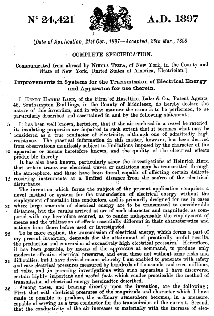 Tesla Patents - B24421 cover
