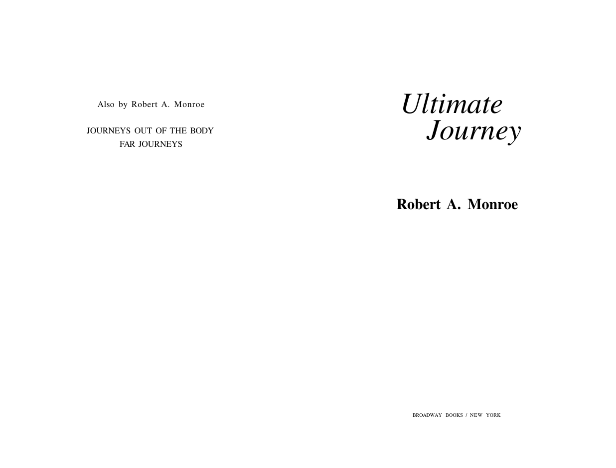 Robert Monroe - 03 Ultimate Journey cover