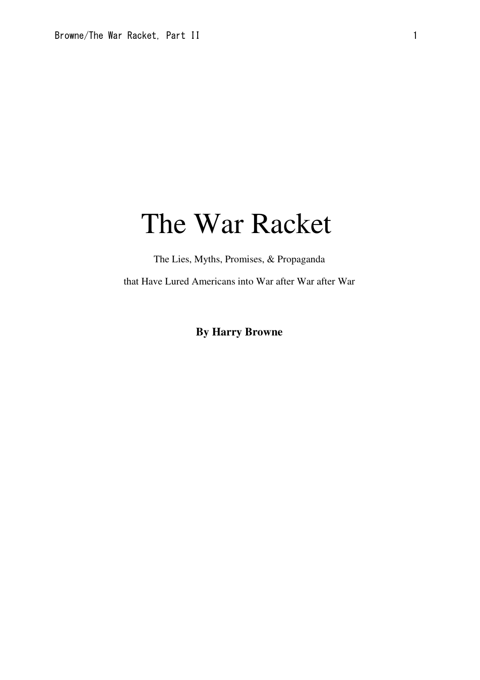 War Racket - Part 2 cover