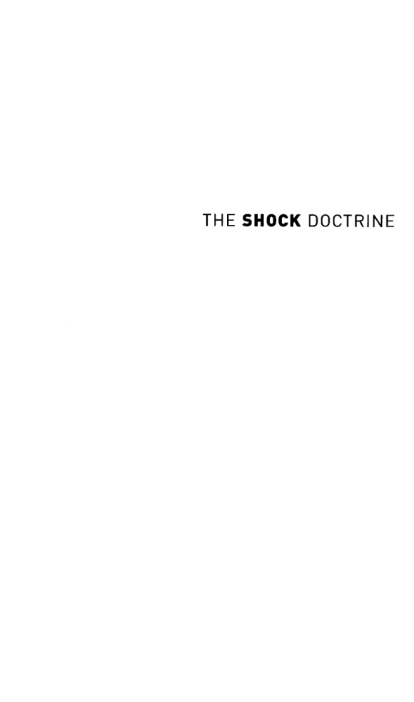 Klein, Naomi - The Shock Doctrine, The Rise of Disaster Capitalism (2007) cover
