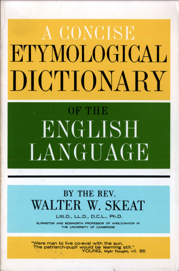 Etymological Dictionary Of The English Language cover