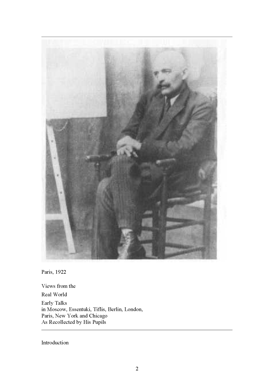 G. I. Gurdjieff - Views From The Real World cover