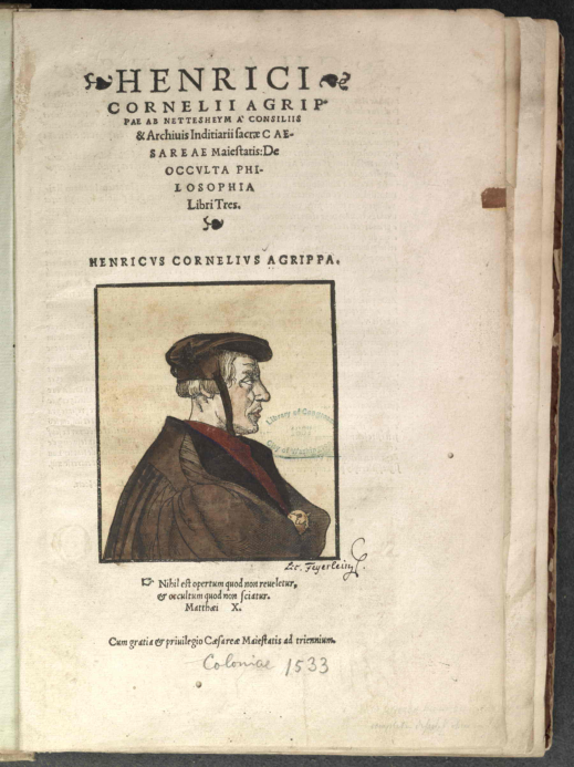 De Occulta Philosophia(1533) cover