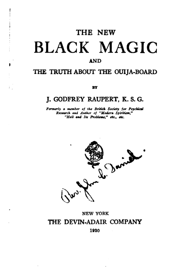 The New Black Magic..- J Raupert cover