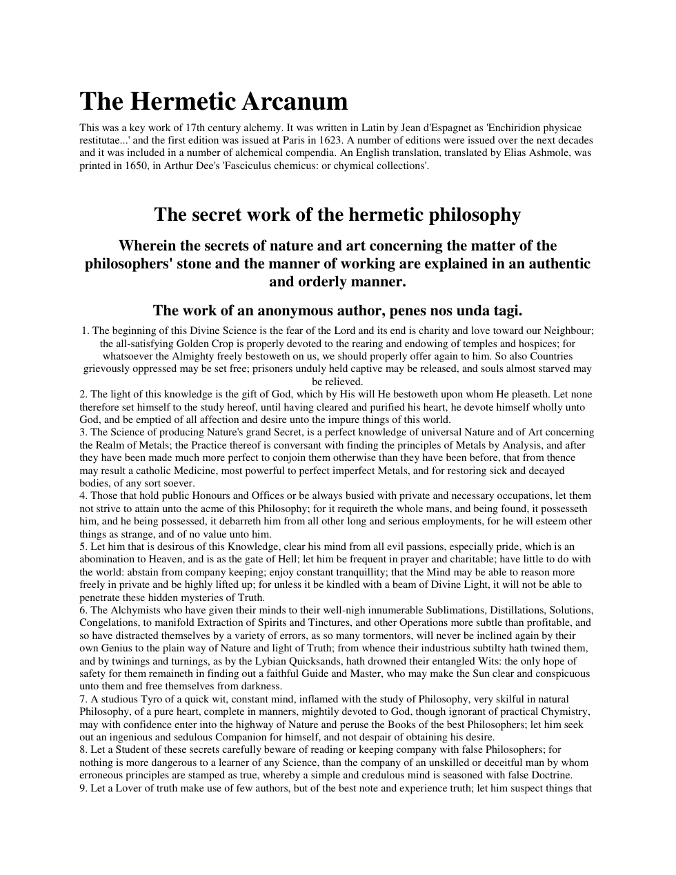 Hermetic Arcanum cover