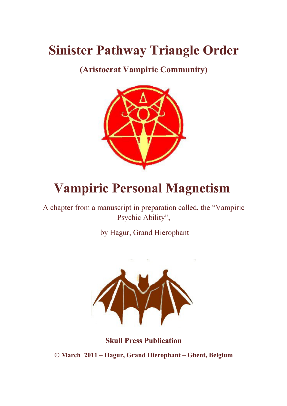 Vampiric Personal Magnetism cover