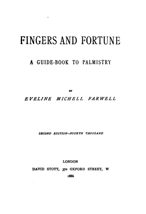Fingers & Fortune - E M Farwell cover