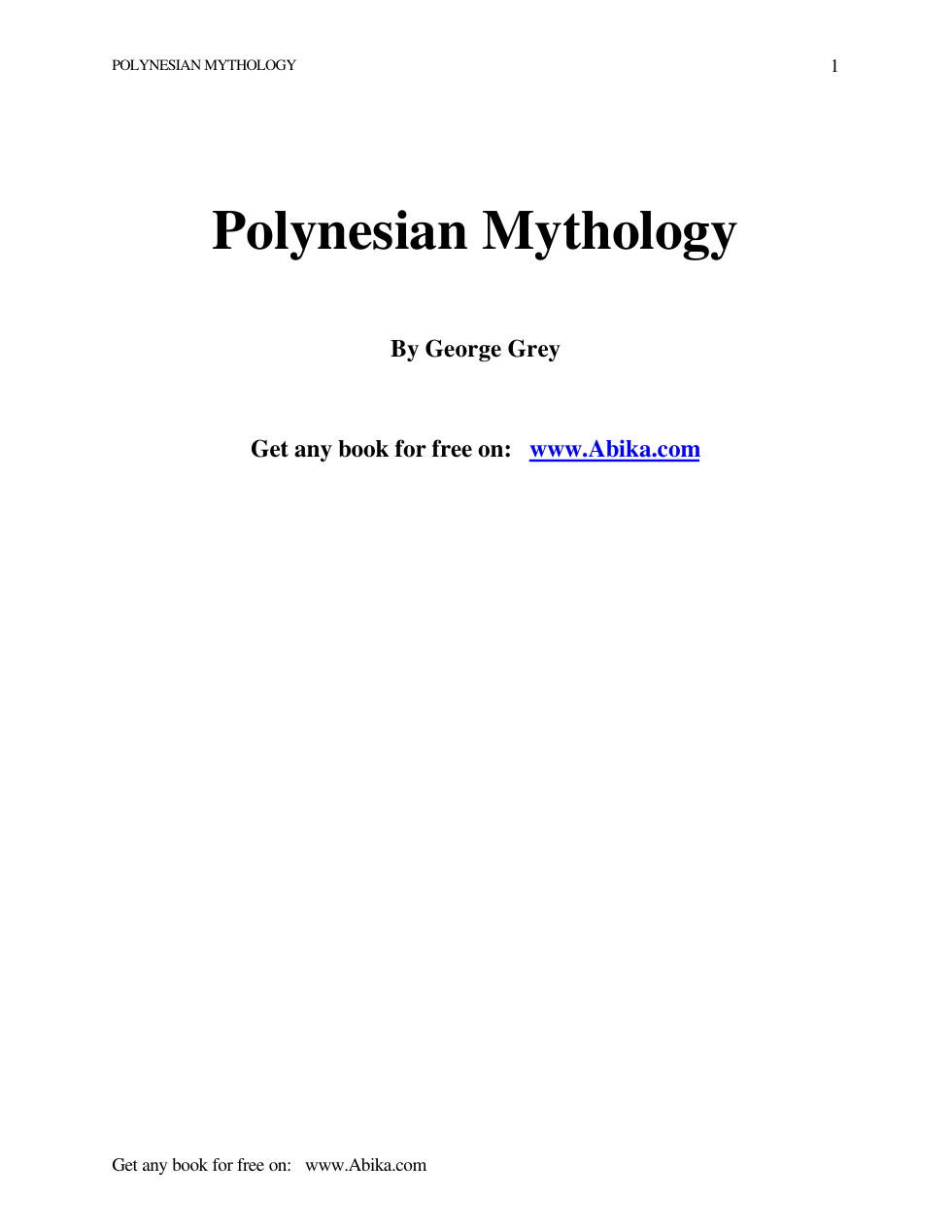 Polynesian Mythology cover