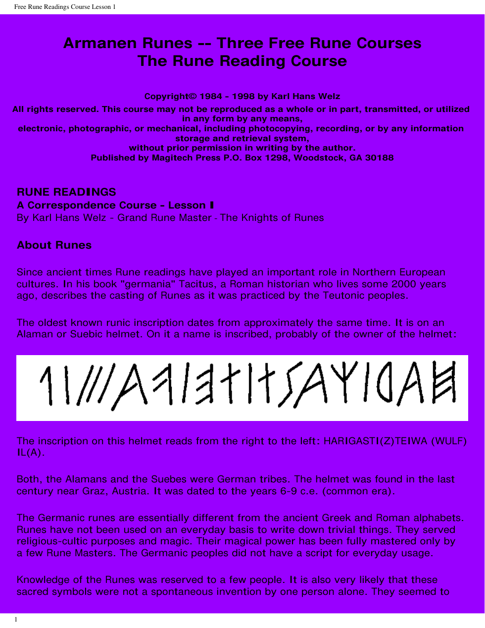 Rune Readings cover