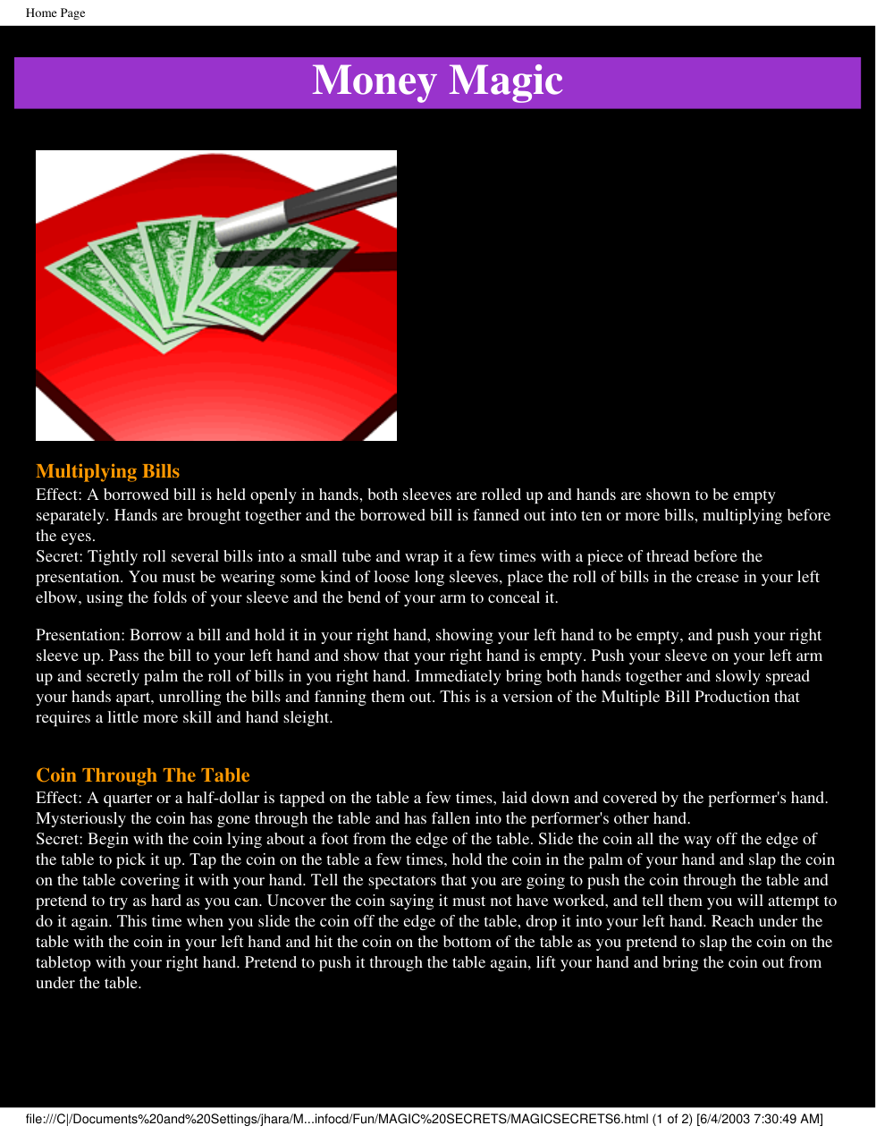 Money Magic cover