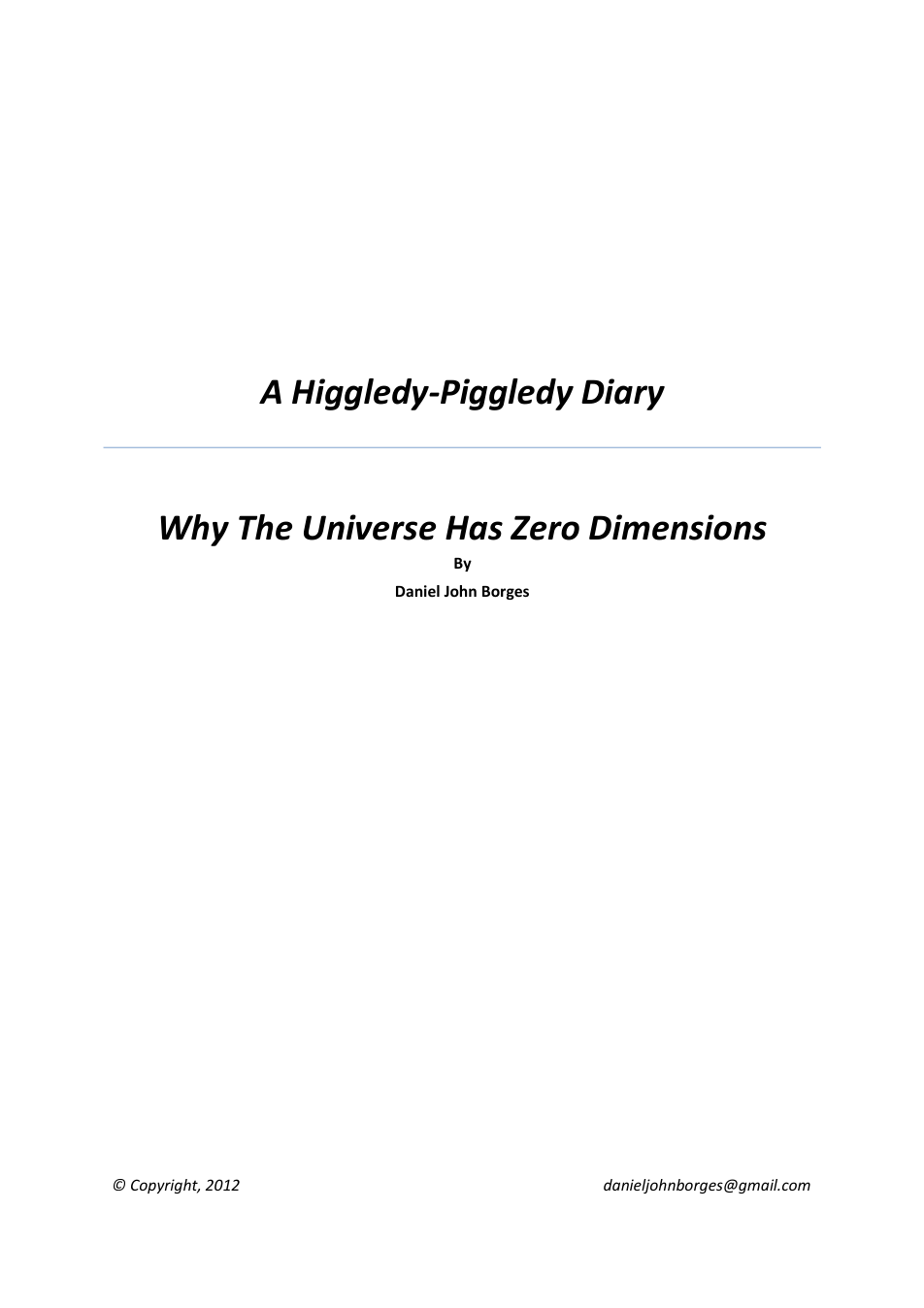 A Higgledy-Piggledy Diary cover