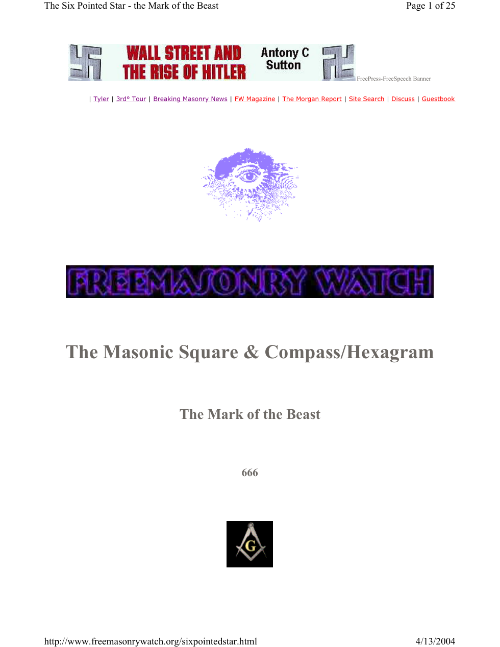 Masonic Square And Compass cover