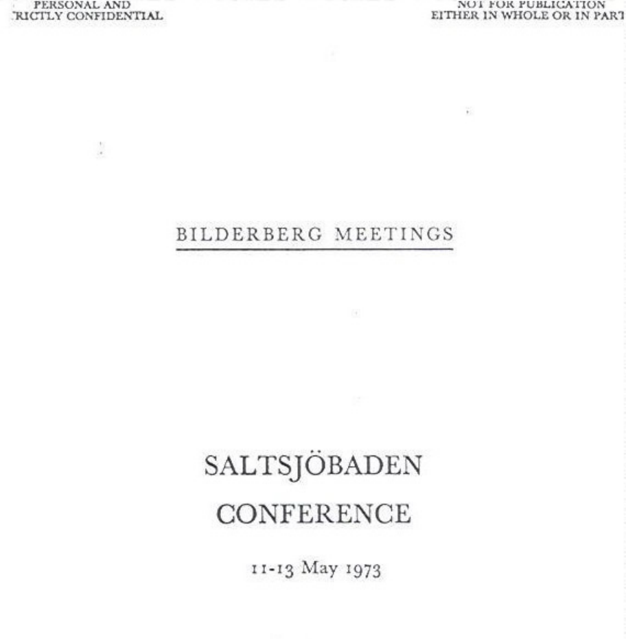 Bilderberg 1973 - Report (not all) and List of Participants cover