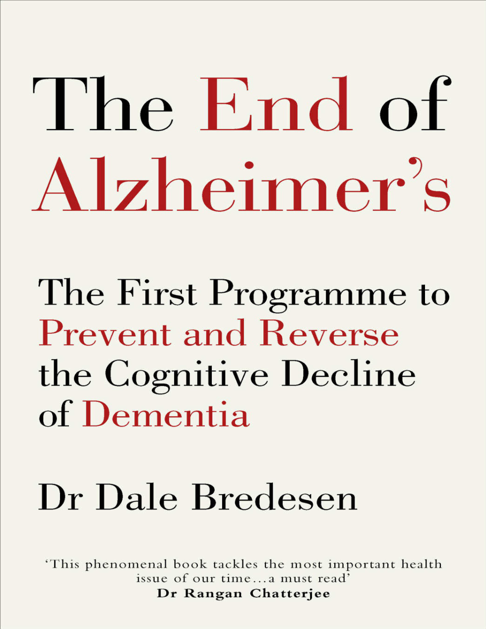 End Of Alzheimers - Dale Bredesen cover