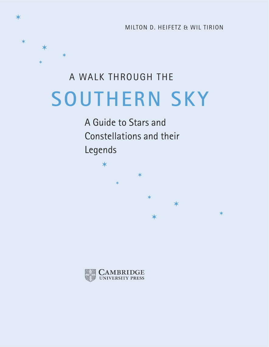 A Walk through the Southern Sky cover