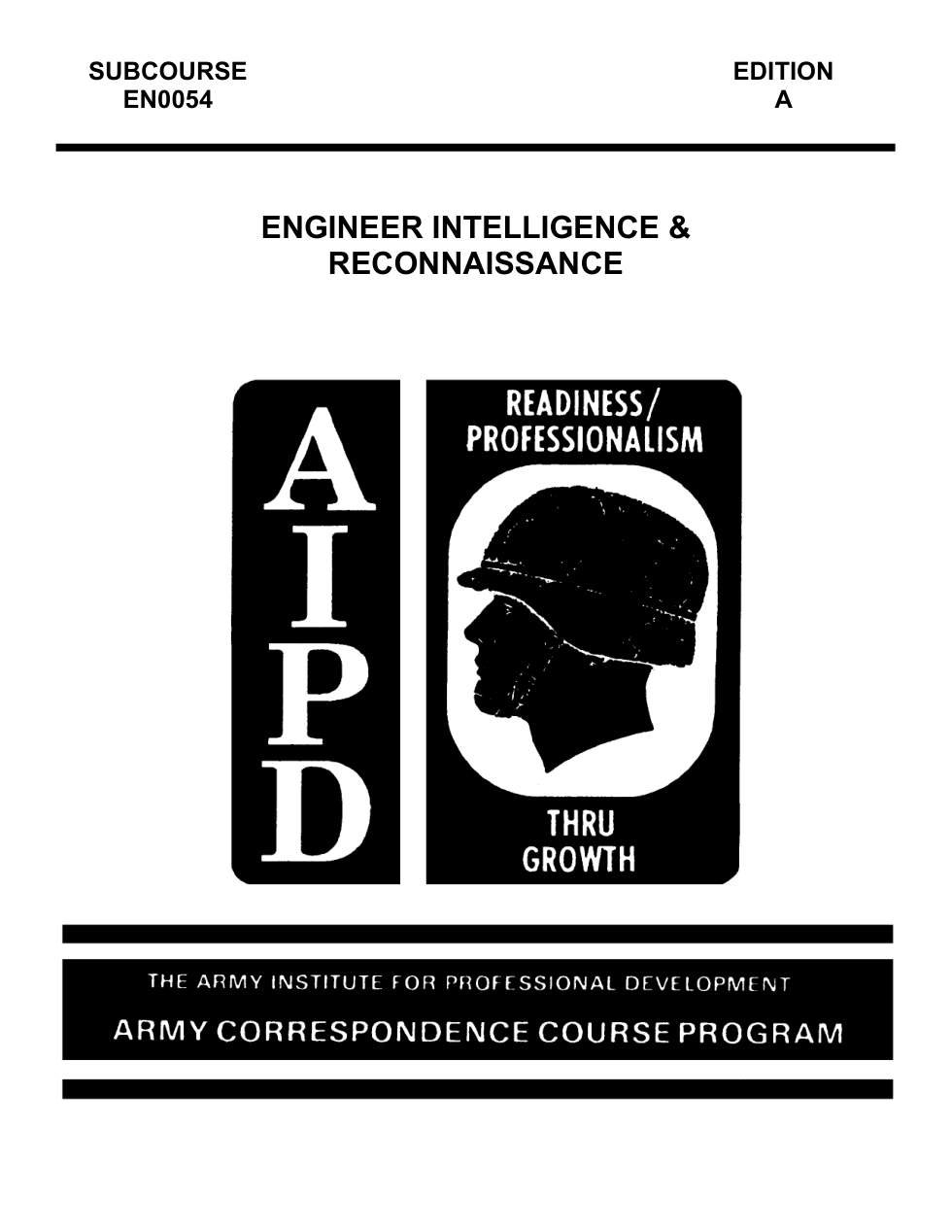 ARMY Engineer - Intelligence & Recon 456 pages cover