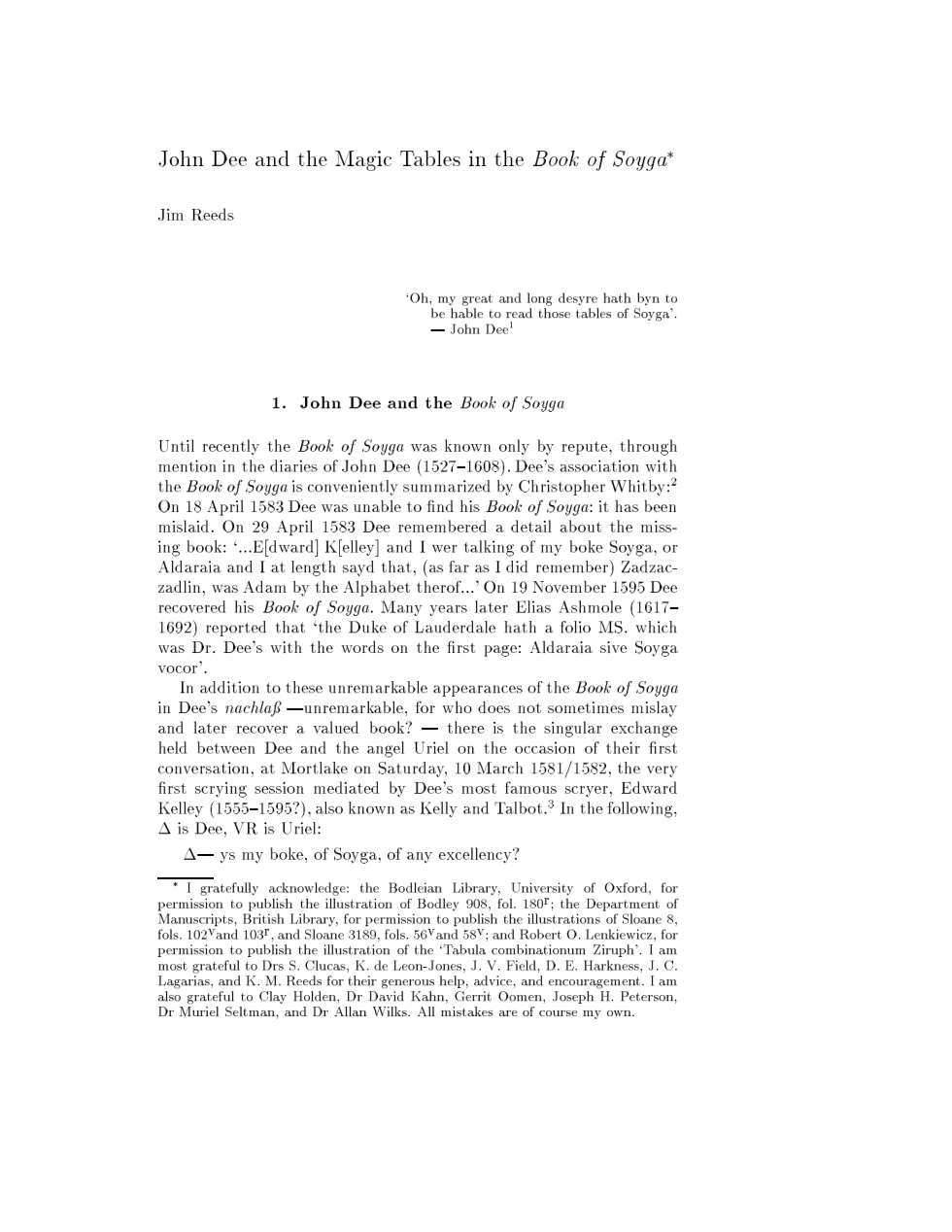 John Dee - The Magic Tables In The Book Of Soyga cover