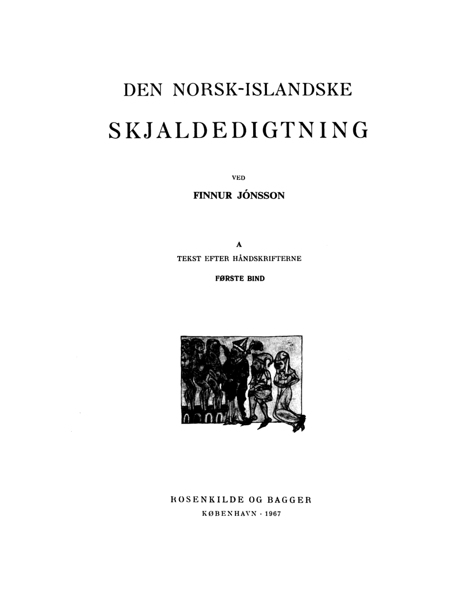 Skjaldedigtning vol. A1 cover
