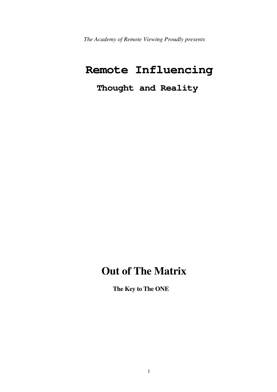 Remote Influencing cover