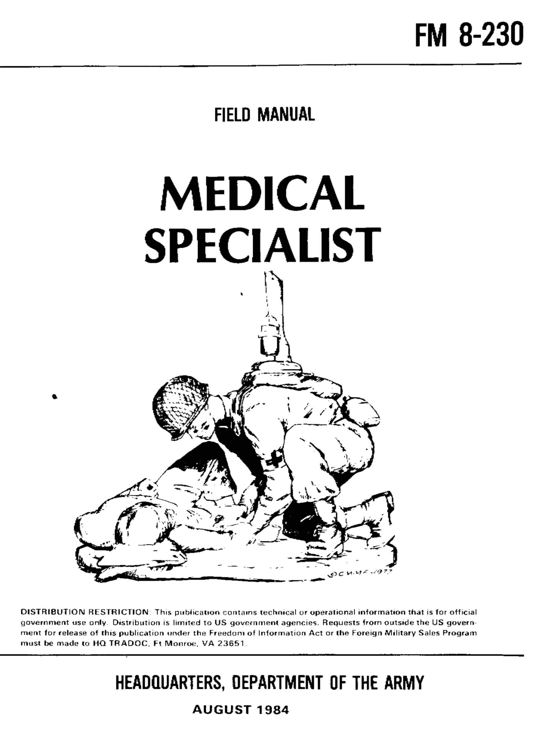 ARMY Medical - Medical Specialist 1984 718 pages cover
