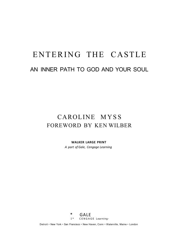 Caroline Myss - Entering the Castle cover