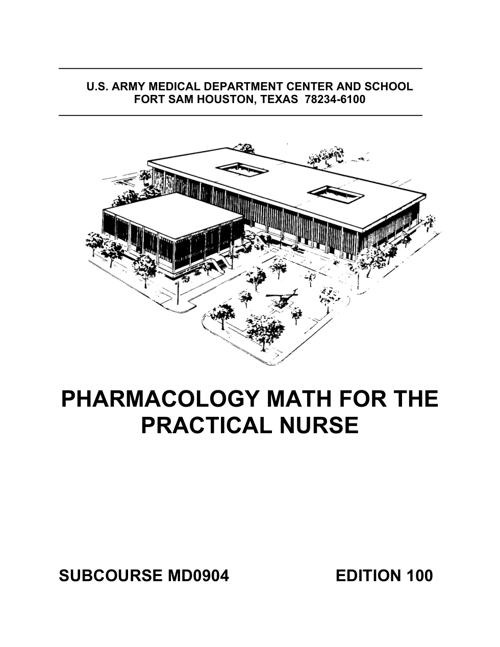 ARMY Medical - Pharmacology Math for Practical Nurse 167pgs cover