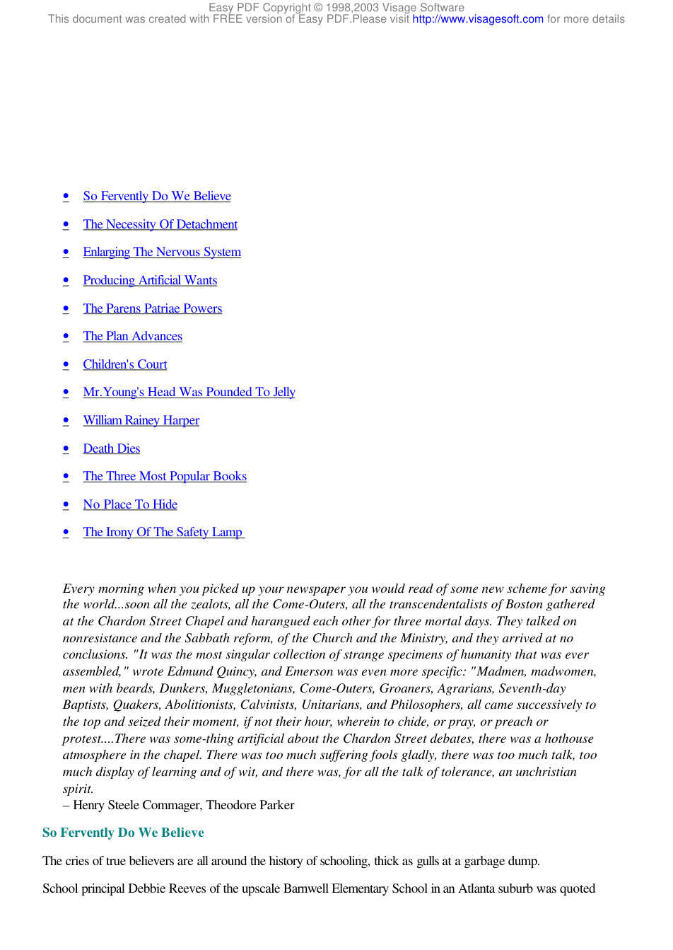 Underground History of American Education - 06 - Vol 6 cover