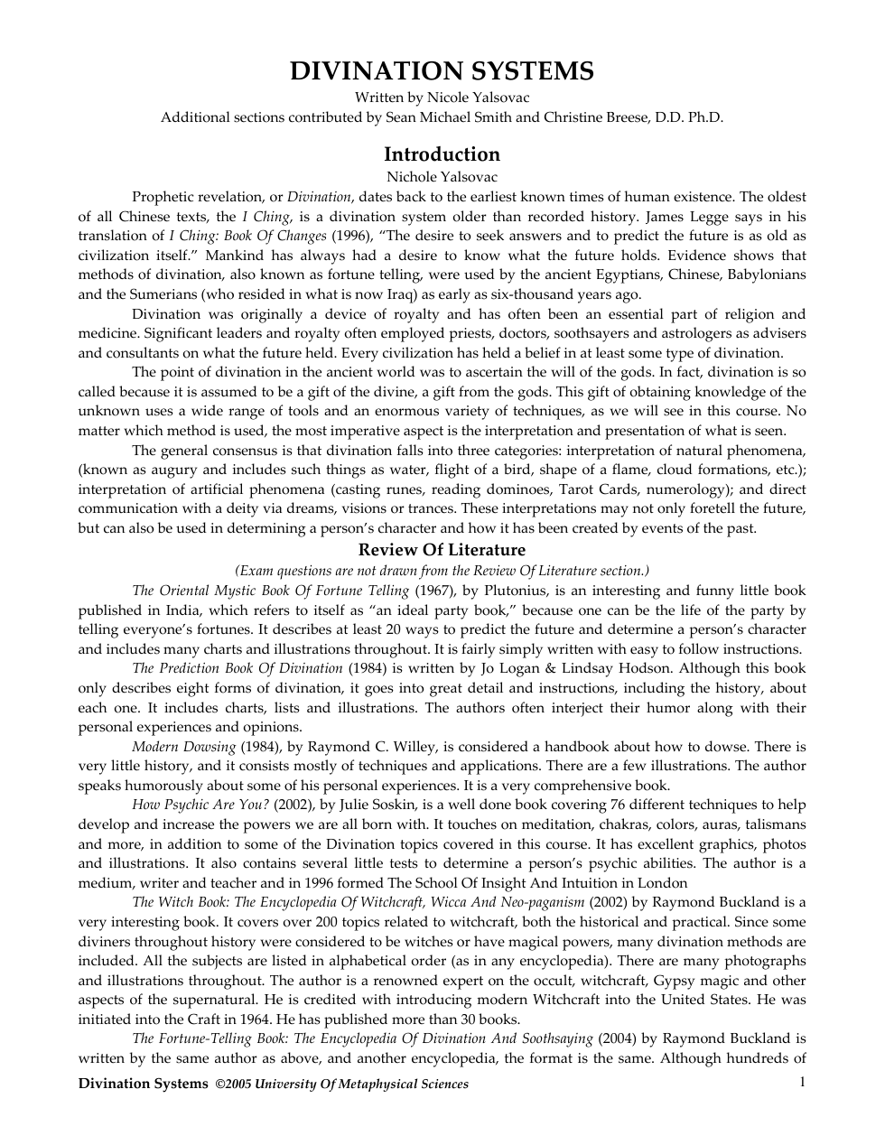 Nicole Yalsovac - Divination Systems cover