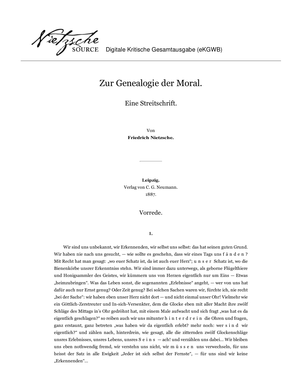 Zur Genealogie der Moral cover