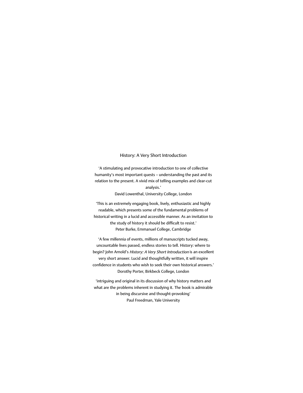 Oxford - History - A Very Short Introduction cover
