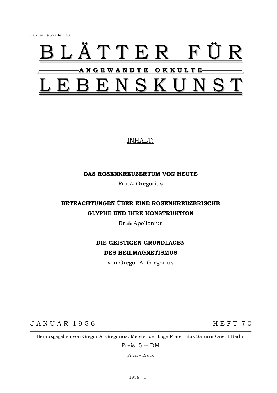 blatter-fur-angewandte-okkulte-lebenskunst-1956 cover