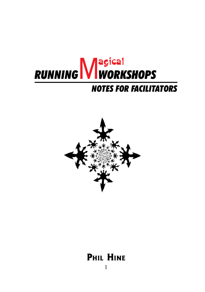 Phil Hine - Running Magical Workshops cover