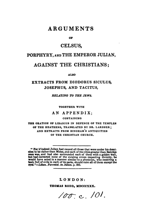 Arguments-of-Celsus-Porphyry-and-the-Emperor-Julian-against-the-Christians cover