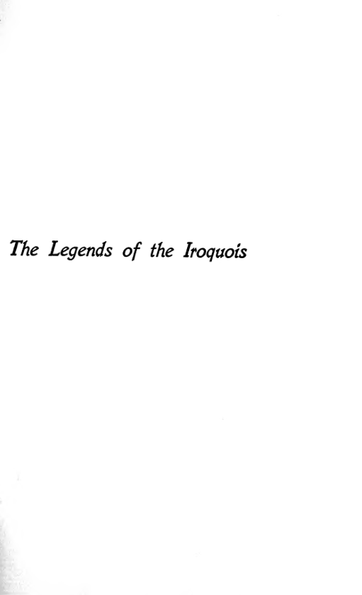 Legends Of The Iroquois - W Canfield cover