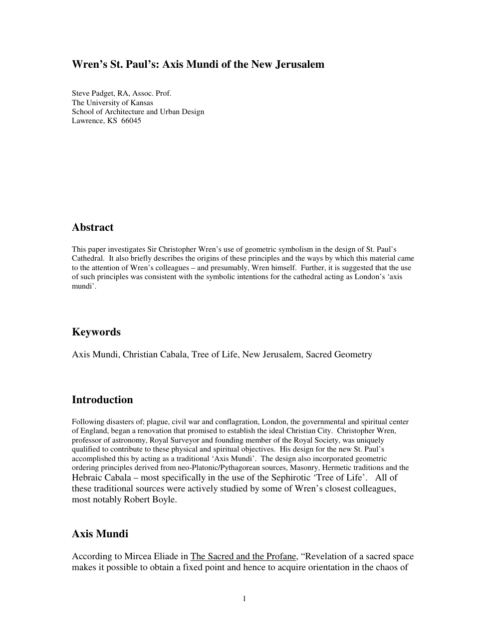 Kabbalistic Cathedral Symbolism cover