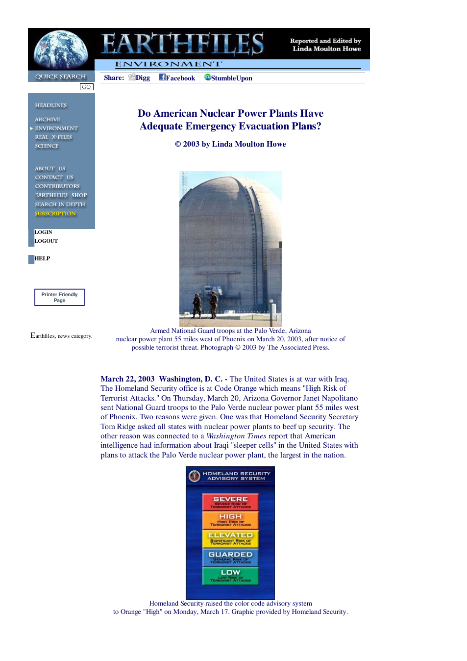 03 22 2003 Do American Nuclear Power Plants Have Adequate Emergency Evacuation Plans cover