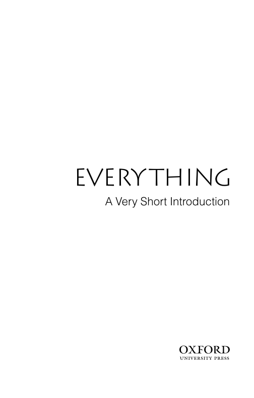 Everything - A Very Short Introduction cover