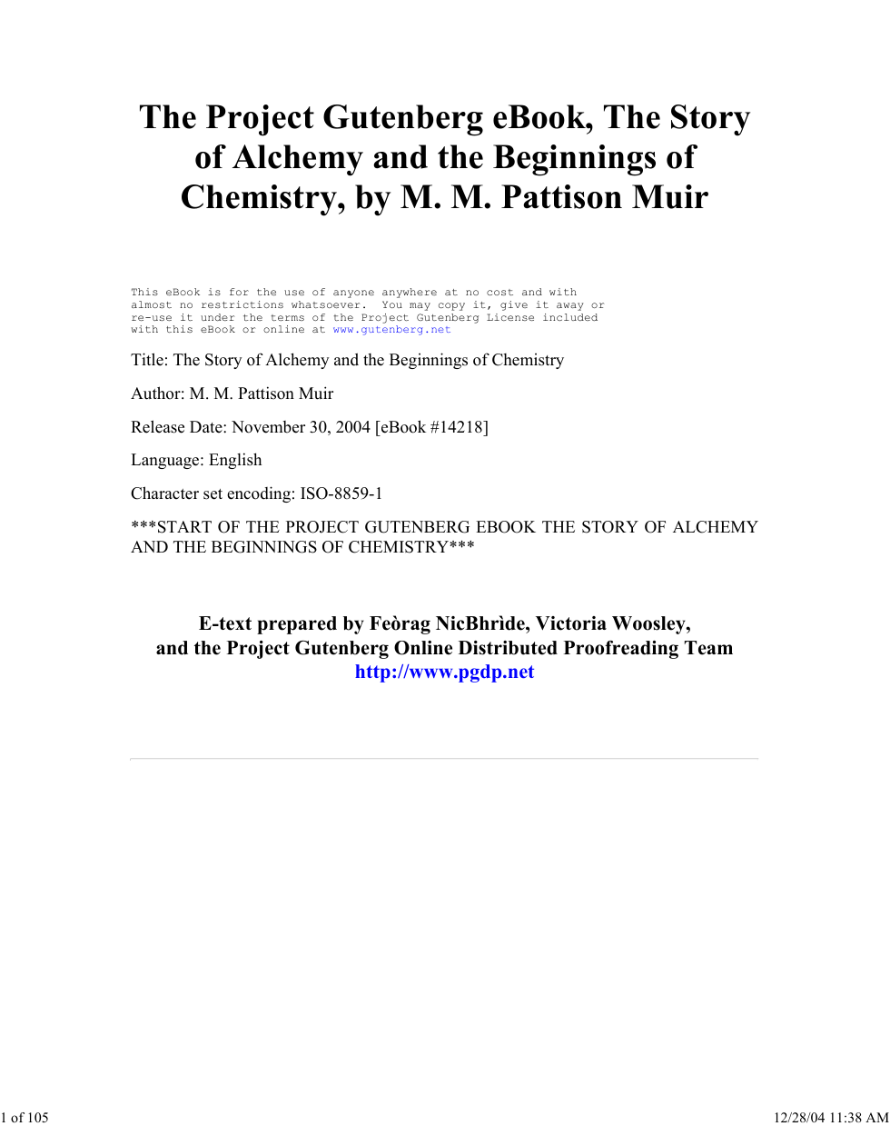 Story of Alchemy and the Beginnings of Chemistry cover