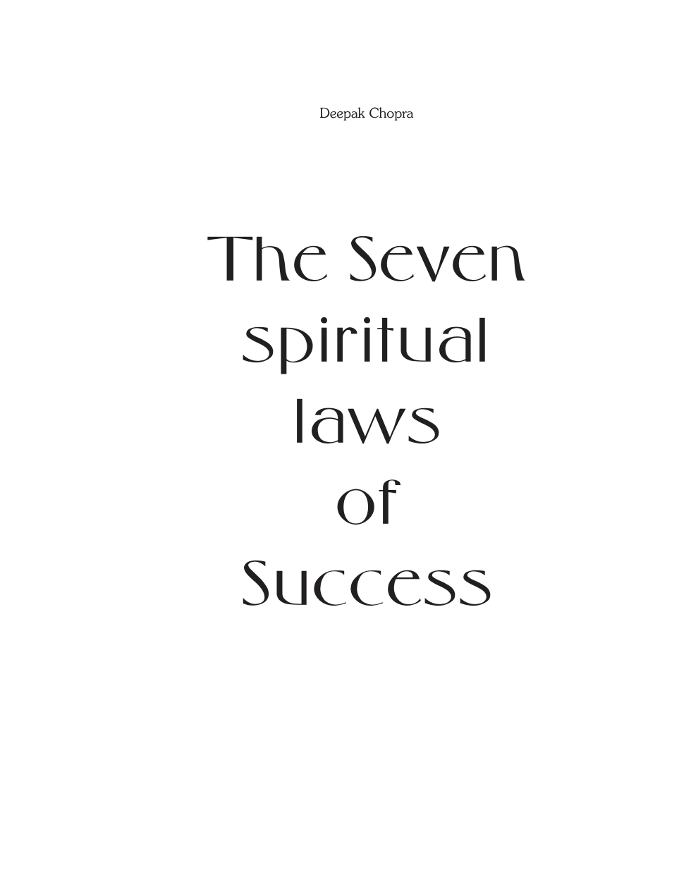 Deepak Chopra - The 7 Spiritual Laws Of Success & Life cover