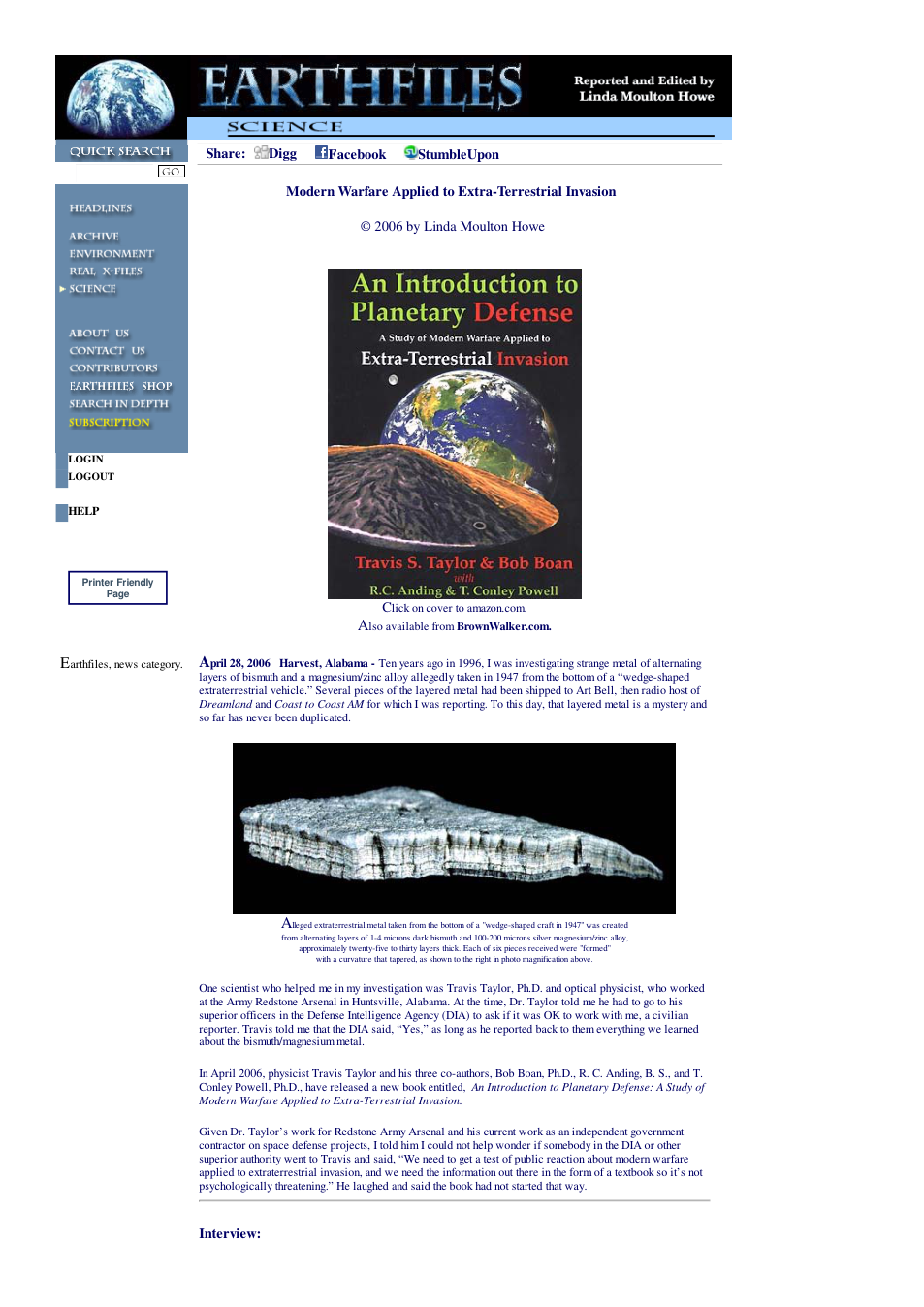 04 28 2006 Modern Warfare Applied to Extra-Terrestrial Invasion cover
