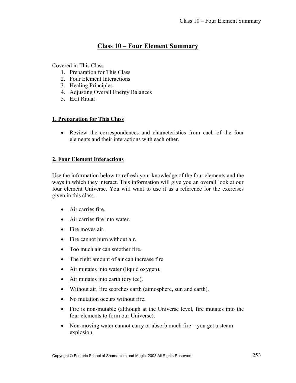 Class 10 4 Element Summary cover
