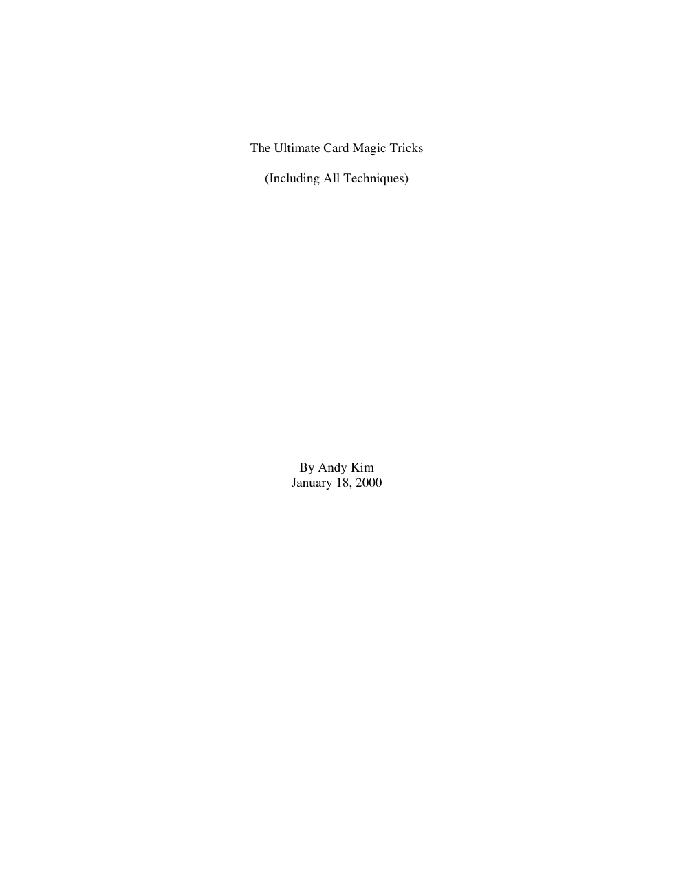 Ultimate Card Magic Tricks cover