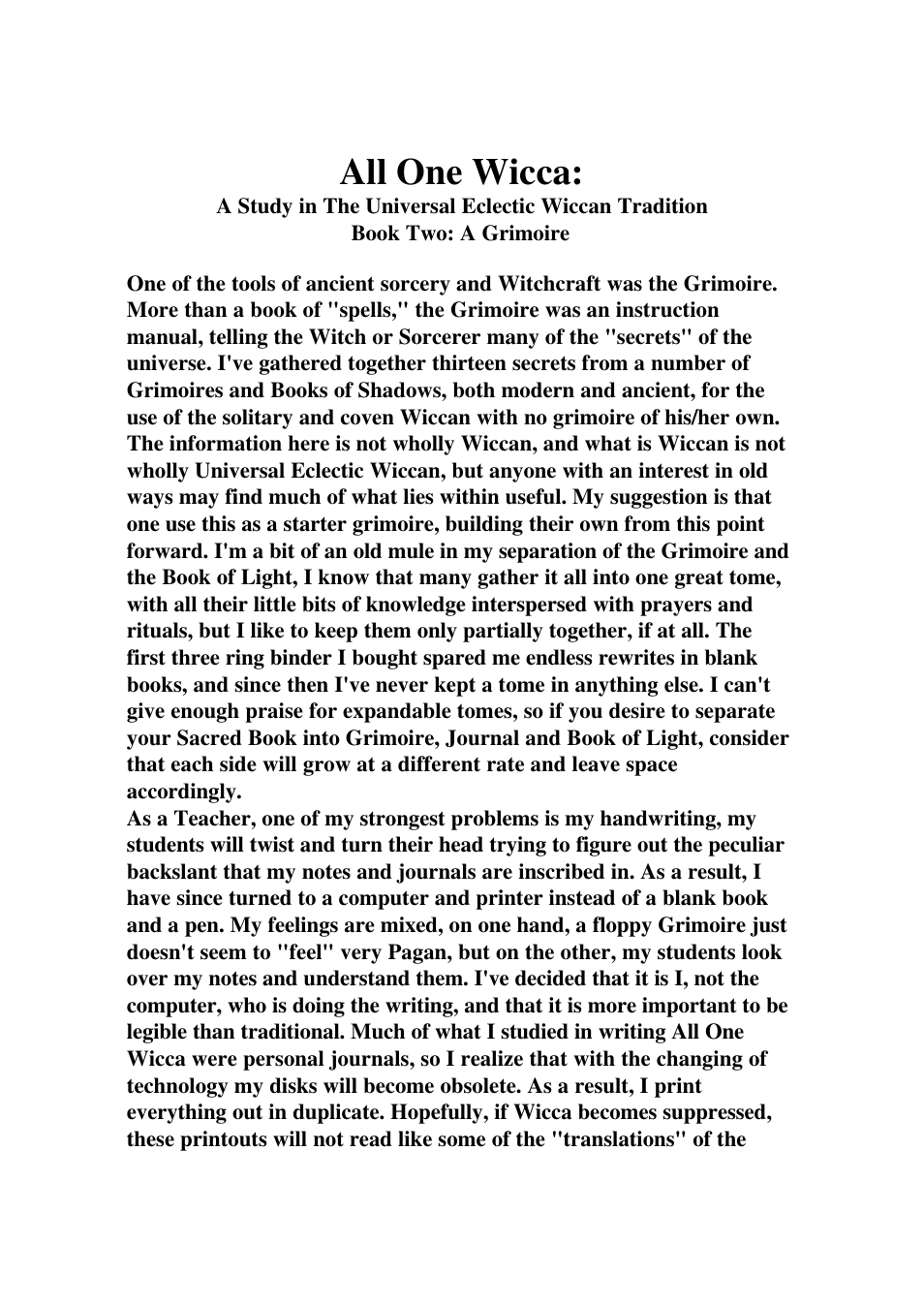 Book 2 of Wicca cover