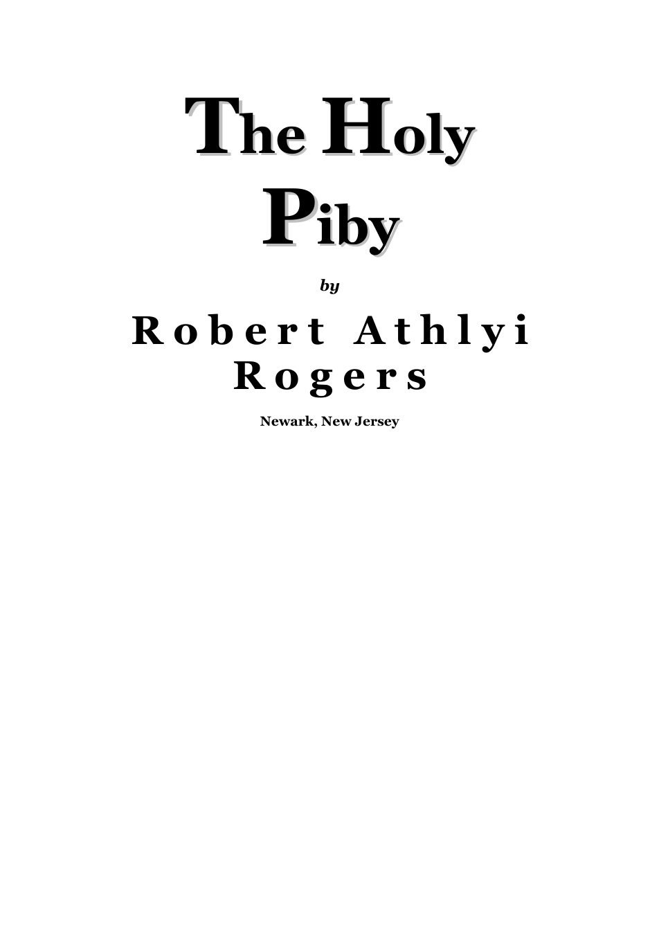 The Holy Piby - R Athlyi Rogers cover