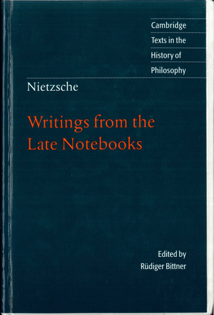 Writings From The Late Notebooks cover
