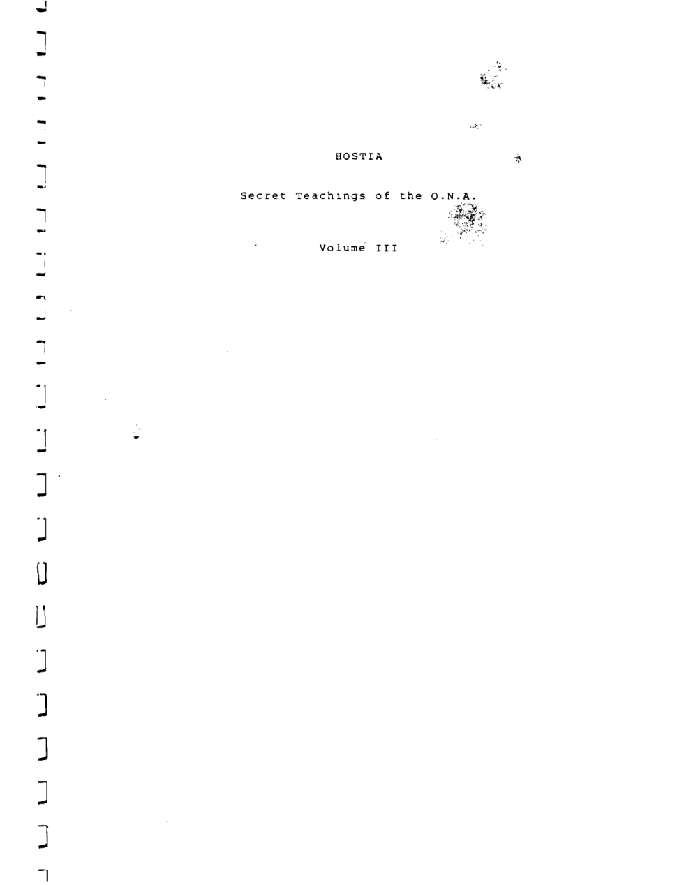 ONA - Hostia Volume III cover