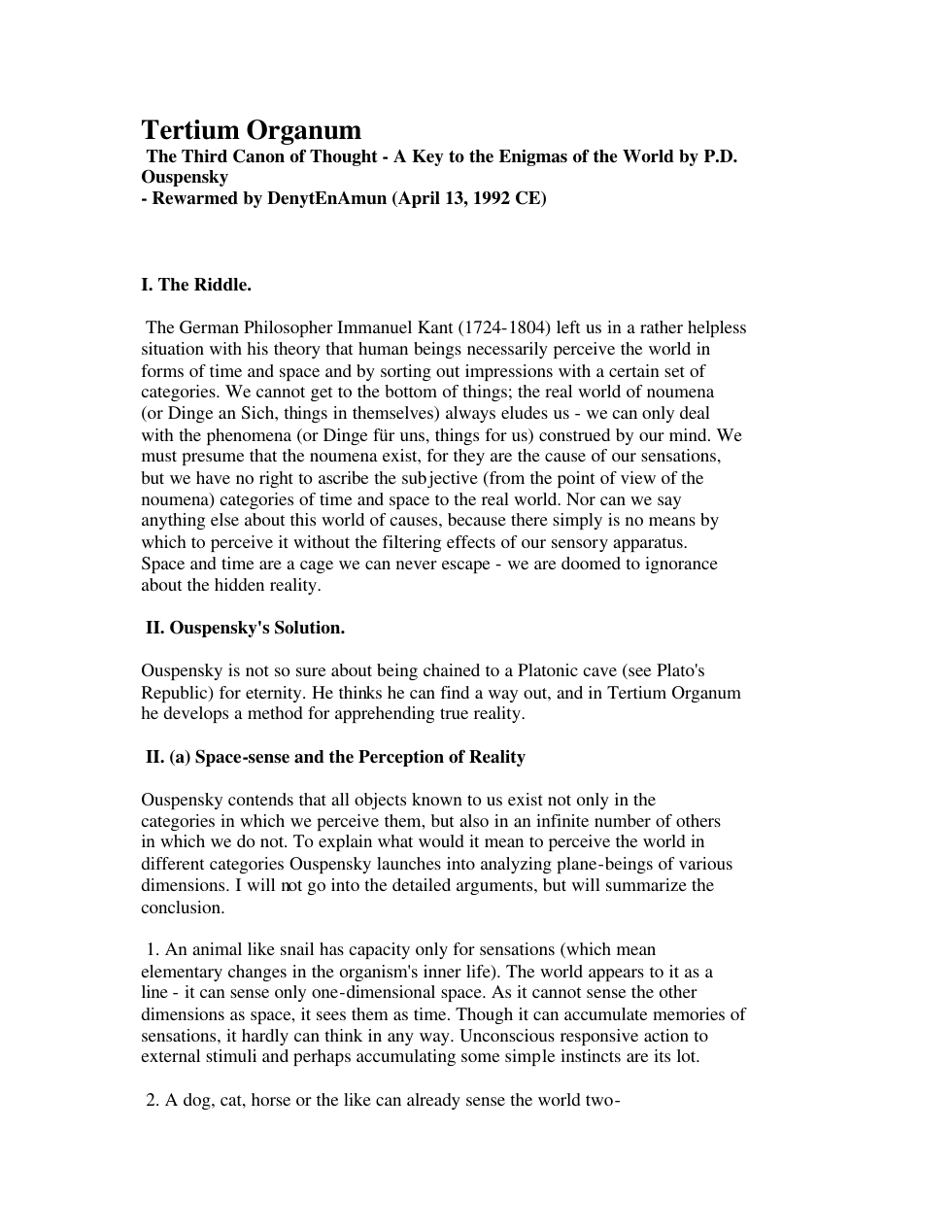 Tertium Organum - A Setian View cover